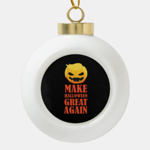 Trumpkin Make Halloween Great Again – MAGA Pumpkin Ceramic Ball Christmas Ornament