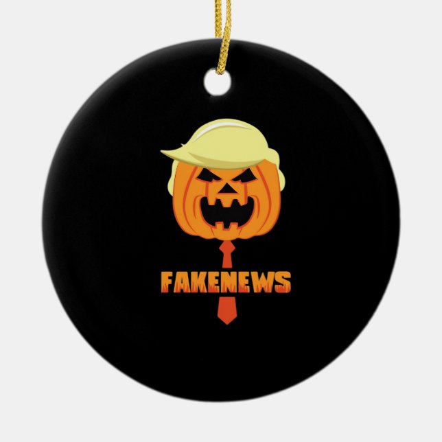 Trumpkin Make Halloween Great Again - News Classic Ceramic Ornament (Front)