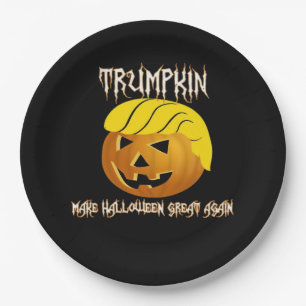 Trumpkin Make Halloween Great Again Paper Plate