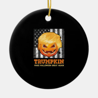 Trumpkin Make Halloween Great Again President Pum Ceramic Ornament