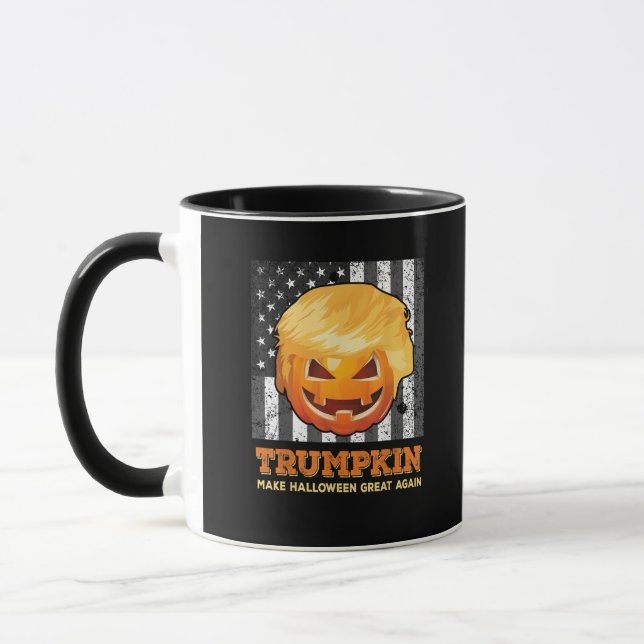 Trumpkin Make Halloween Great Again President  Pum Mug (Left)