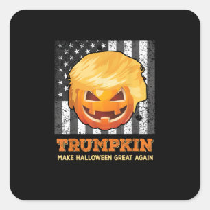 Trumpkin Make Halloween Great Again President Pum Square Sticker