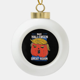 Trumpkin Make Halloween Great Again Pumpkin Ceramic Ball Christmas Ornament