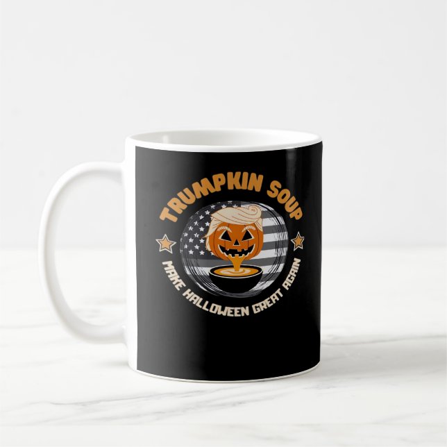 Trumpkin Make Halloween Great Again Pumpkin Soup F Coffee Mug (Left)