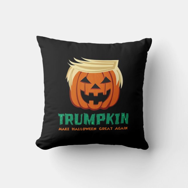 Trumpkin Make Halloween Great Again Quote Cushion (Front)