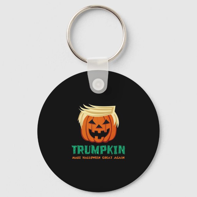 Trumpkin Make Halloween Great Again Quote Key Ring (Front)