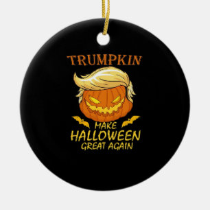 Trumpkin Make Halloween Great Again – Retro Pumpki Ceramic Ornament