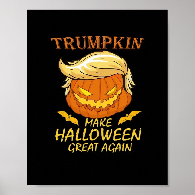 Trumpkin Make Halloween Great Again – Retro Pumpki Poster (Front)