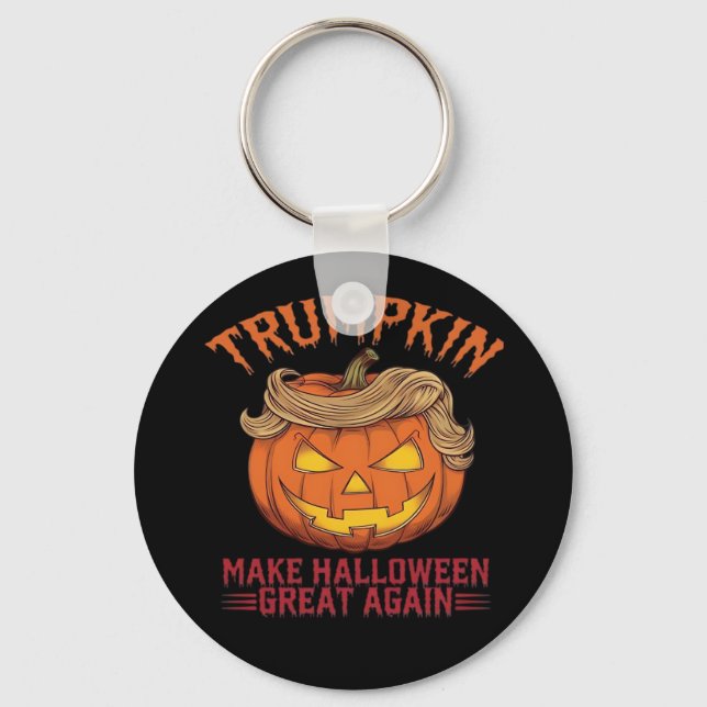 Trumpkin Make Halloween Great Again - Sarcastic Sa Key Ring (Front)