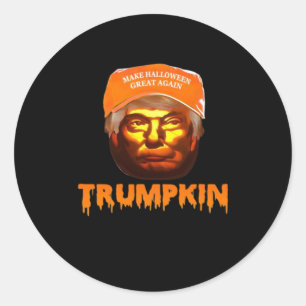 Trumpkin Make Halloween Great Again Sloth Classic Round Sticker