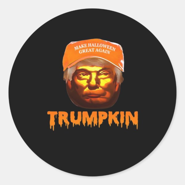 Trumpkin Make Halloween Great Again Sloth Classic Round Sticker (Front)