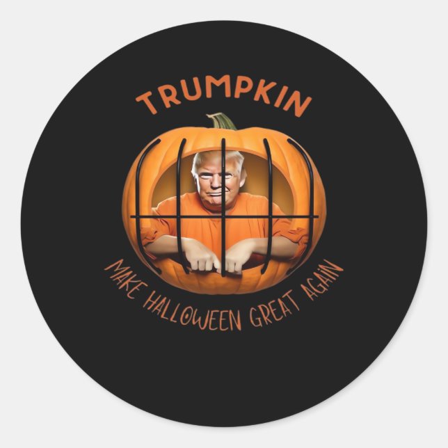 Trumpkin Make Halloween Great Again – Sloth Mask  Classic Round Sticker (Front)