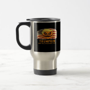 Trumpkin Make Halloween Great Again Us Flag Funny  Travel Mug