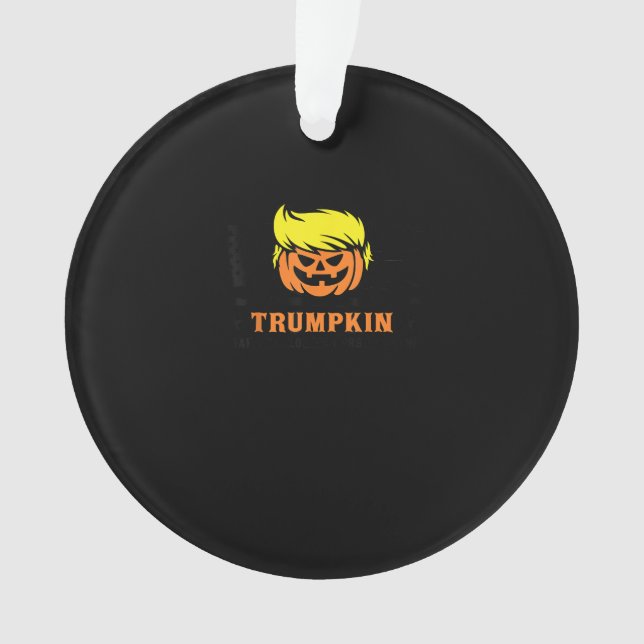 Trumpkin Make Halloween Great Again USA Flag Funny Ornament (Front)