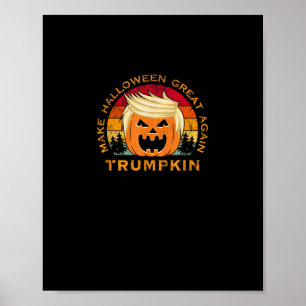 Trumpkin Make Halloween Great Again Vintage Poster