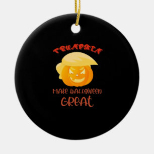 Trumpkin Make Halloween Great Classic Ceramic Ornament