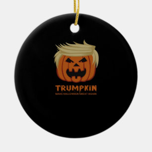 Trumpkin – Make Halloweens Great Again Funny Pumpk Ceramic Ornament