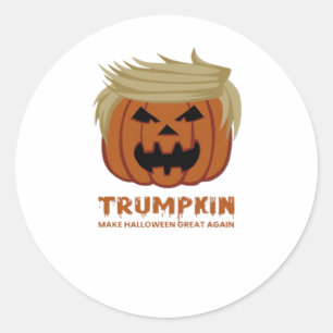 Trumpkin – Make Halloweens Great Again Funny Pumpk Classic Round Sticker