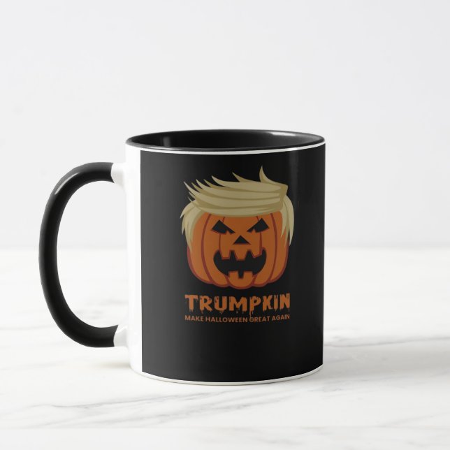 Trumpkin – Make Halloweens Great Again Funny Pumpk Mug (Left)