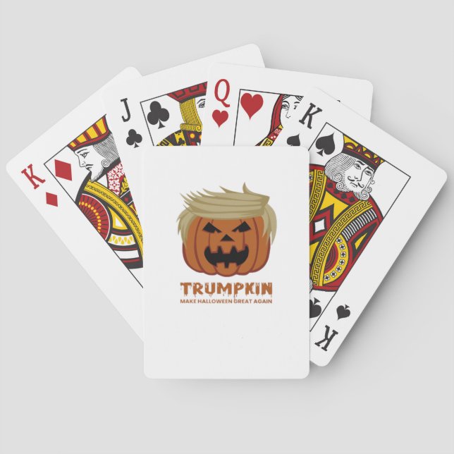 Trumpkin – Make Halloweens Great Again Funny Pumpk Playing Cards (Back)