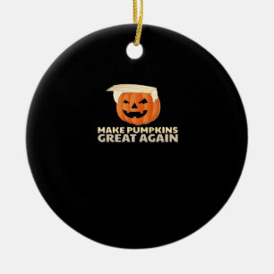 Trumpkin Make Pumpkins Great Again Classic Ceramic Ornament