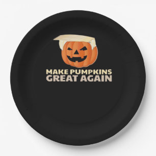 Trumpkin Make Pumpkins Great Again Classic Paper Plate