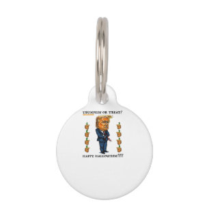 Trumpkin Or Treat Classic Pet Tag