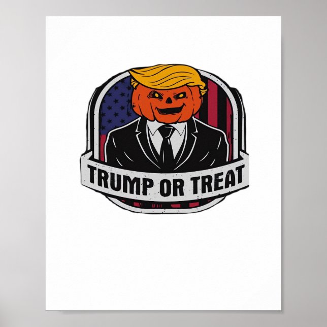 Trumpkin Or Treat Halloween - Political Costume Cl Poster (Front)