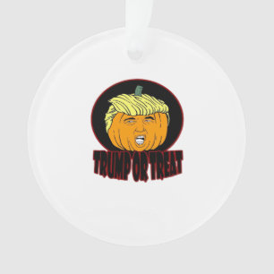 Trumpkin Or Treat Halloween Trumpkin Trick Or Trea Ornament