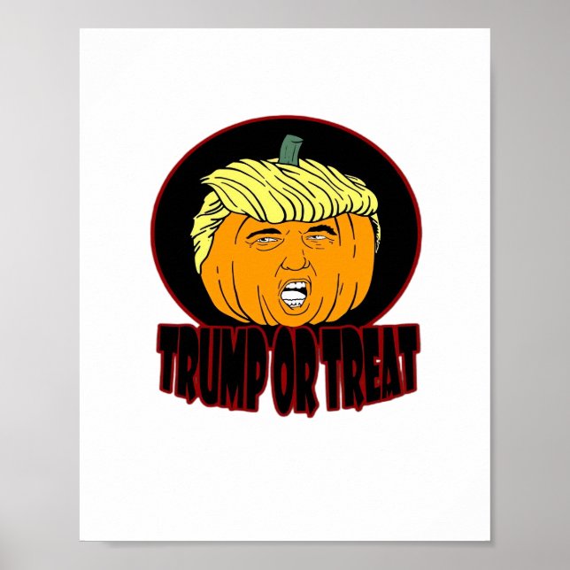 Trumpkin Or Treat Halloween Trumpkin Trick Or Trea Poster (Front)