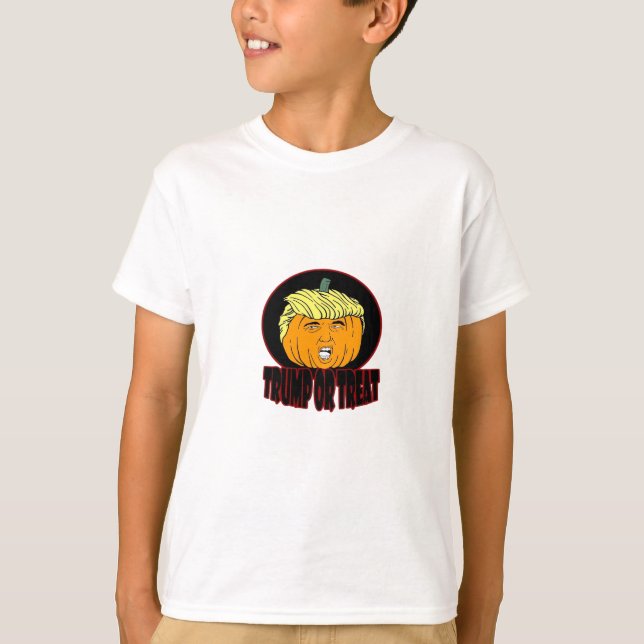Trumpkin Or Treat Halloween Trumpkin Trick Or Trea T-Shirt (Front)