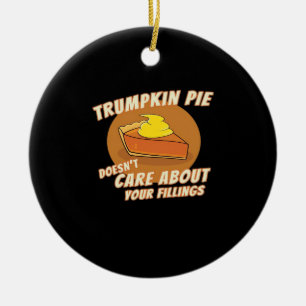 Trumpkin Pie Make Halloween Great Again Trumpkin P Ceramic Ornament