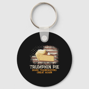 Trumpkin Pie Make Thanksgiving Great Again Us Flag Key Ring