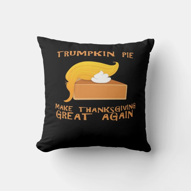 Trumpkin Pie Thanksgiving  Cushion (Front)