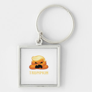 Trumpkin Poop Funny Halloween Key Ring