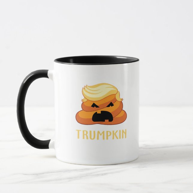 Trumpkin Poop Funny Halloween Mug (Left)