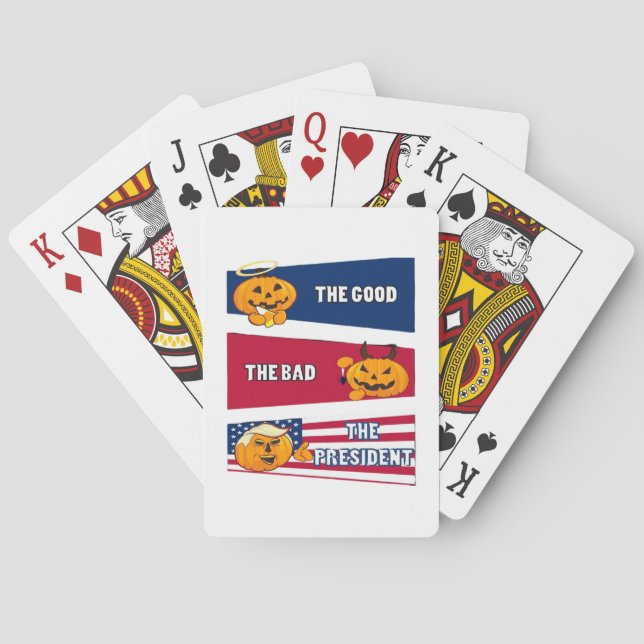 Trumpkin President Halloween Playing Cards (Back)