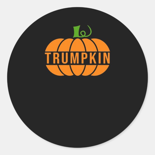 Trumpkin Pumpkin Classic Round Sticker (Front)