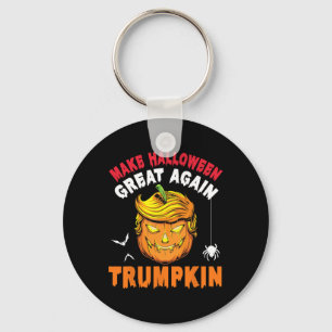 Trumpkin Pumpkin Face Make Halloween Great Again W Key Ring