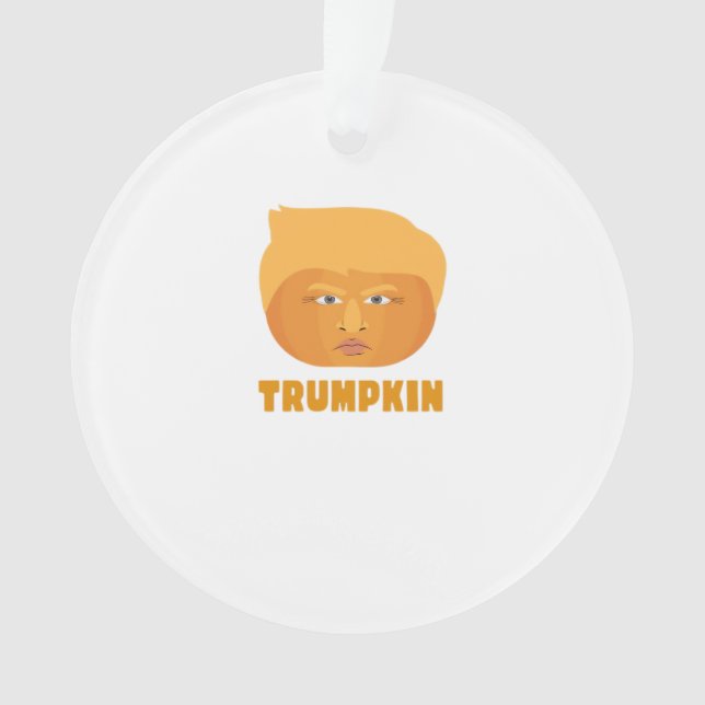 Trumpkin Pumpkin Funny Halloween Design Classic Ornament (Front)