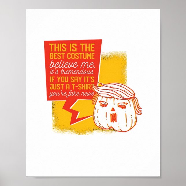 Trumpkin Pumpkin Funny Halloween Quote Poster (Front)