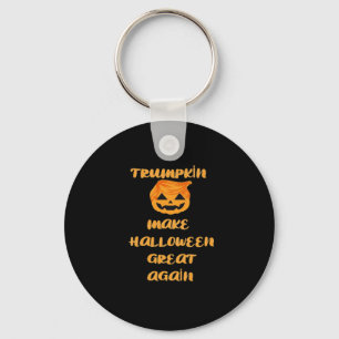 Trumpkin Pumpkin Halloween Design – Funny Autumn Q Key Ring