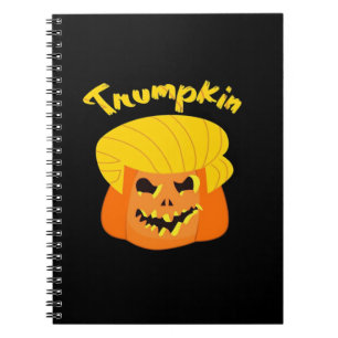 Trumpkin Pumpkin Halloween Design – Retro Slogan  Notebook