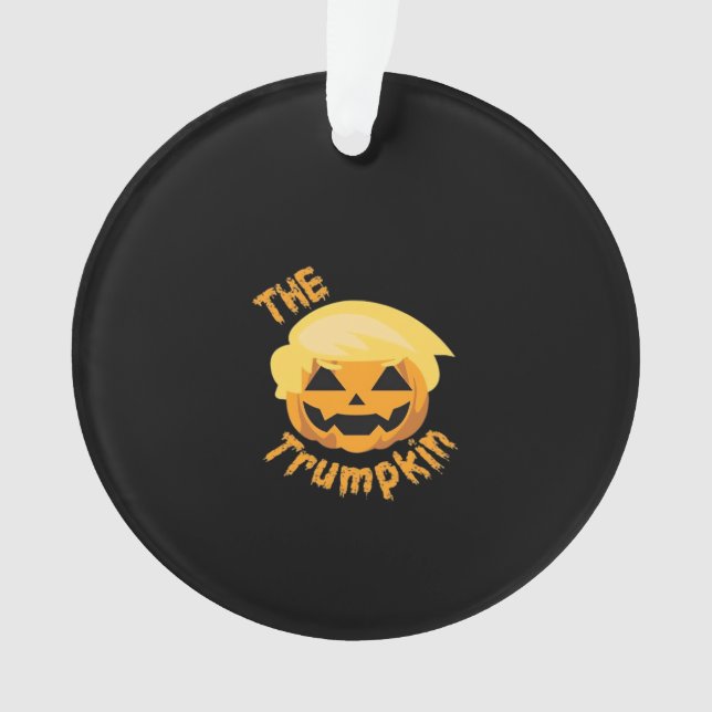 Trumpkin Pumpkin Halloween Design – Sloth Costume  Ornament (Front)