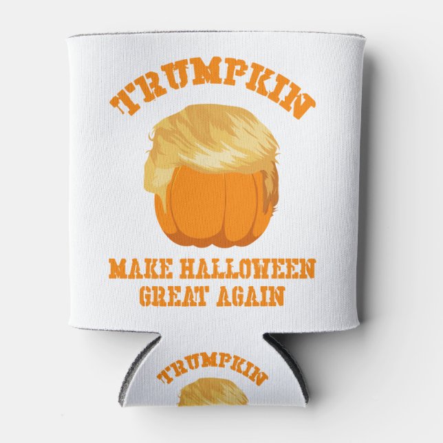 Trumpkin Pumpkin - Make Halloween Great Again Can Cooler (Front)