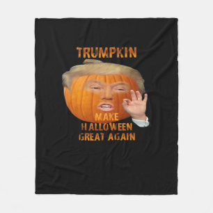 Trumpkin Pumpkin Make Halloween Great Again  Fleece Blanket