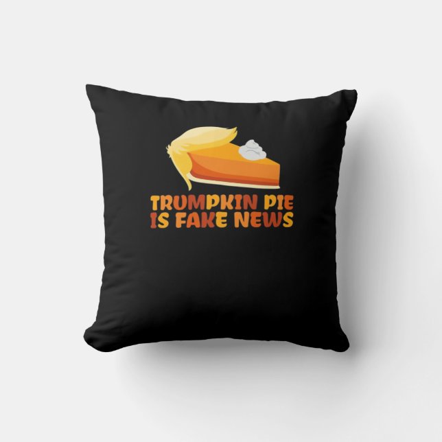 Trumpkin Pumpkin Pie Funny Thanksgiving Fitted Cushion (Front)