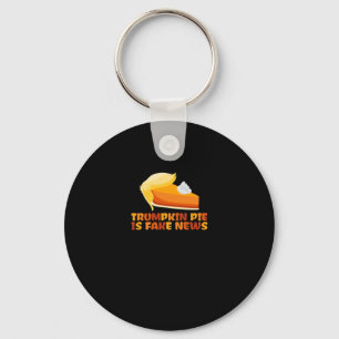 Trumpkin Pumpkin Pie Funny Thanksgiving Fitted Key Ring