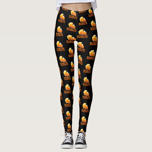 Trumpkin Pumpkin Pie Funny Thanksgiving Leggings (Front)