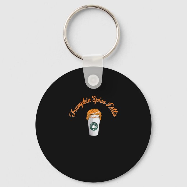 Trumpkin Pumpkin Spice Latte Holiday Coffee Key Ring (Front)